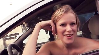 Blondie Babe Claudia Sweet - Stranger's Blowjob & Fucking in Hotel Room
