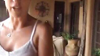 Blondie's Passionate Outdoor Affair - RAINY BLOWJOB WITH A SEXY AMATEUR WIFE