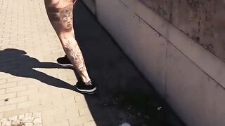 Ink-Splattered Roadside Blowjob & Rough Fuck With Big Natural Breasts