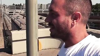 Ink-Splattered Roadside Blowjob & Rough Fuck With Big Natural Breasts