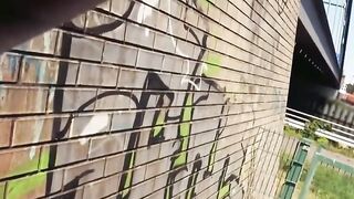 Ink-Splattered Roadside Blowjob & Rough Fuck With Big Natural Breasts