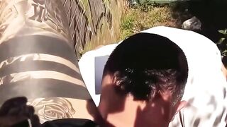 Ink-Splattered Roadside Blowjob & Rough Fuck With Big Natural Breasts