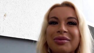 Blondie's Blowjob Bash - Big Dick Dude Plows Petite Girl