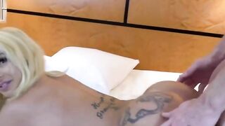 Blondie's Blowjob Bash - Big Dick Dude Plows Petite Girl