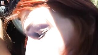 Redhead Teen Rides A Motorbike While Giving Blowjob And Gets Facial