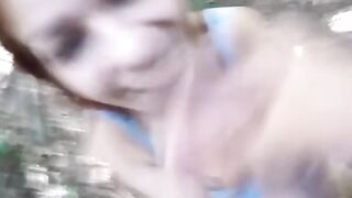 Redhead Teen Rides A Motorbike While Giving Blowjob And Gets Facial