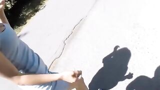 Redhead Teen Rides A Motorbike While Giving Blowjob And Gets Facial