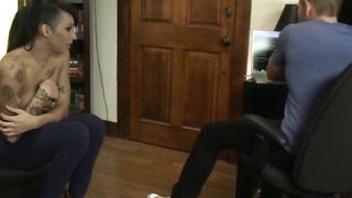 HOT MILF She-MALE SEDUCTION - FIRST TIME ANAL WITH A GORGEOUS BRUNETTE TEENAGER