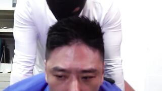 Asian Threesome Frenzy - Two Hunks Scratching Duncan's Itching Asshole