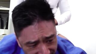 Asian Threesome Frenzy - Two Hunks Scratching Duncan's Itching Asshole