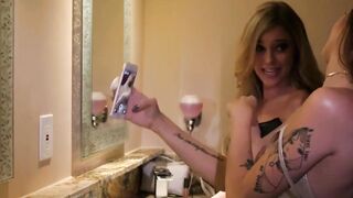 Kinky ! - Two Besties Share Sex Toys And Dance Pole In Public