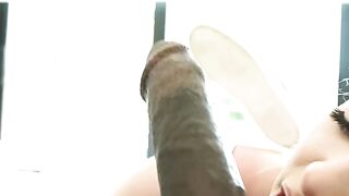 Step-Dad's Black Monster Dick Stretches Step Daughter's Virgin Pussy