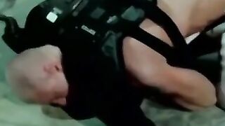 Bondage Babe Beats Her Own High Score - Collar Zapper Game With Dominatrix