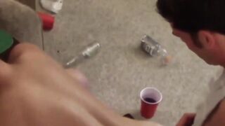 Fraternity Bros Get A Surprise Blow Job From Their Hot New Roommate