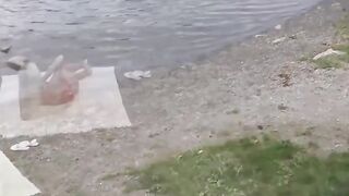 Public Beach Blowjob & Riding - Sex on The Sand With A Hot European Girl
