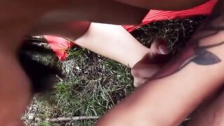 Dark-Haired Vixen With Super Sexy Boobies Fucked Outdoors in Public