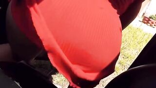 Dark-Haired Vixen With Super Sexy Boobies Fucked Outdoors in Public