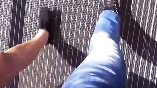 Dark-Haired Vixen With Super Sexy Boobies Fucked Outdoors in Public