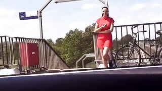Dark-Haired Vixen With Super Sexy Boobies Fucked Outdoors in Public