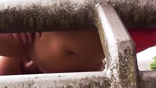 Dark-Haired Vixen With Super Sexy Boobies Fucked Outdoors in Public