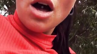 Dark-Haired Vixen With Super Sexy Boobies Fucked Outdoors in Public