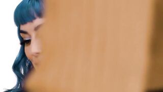Sexy Transgender Bombshell Fills Lockers with Hot Lesbian Action