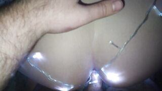 Boned a Glittering Booty and Shot Cum on my back