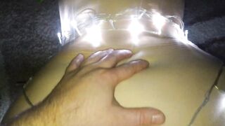 Boned a Glittering Booty and Shot Cum on my back