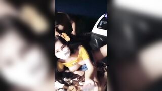 Filipina Outdoors Gang Bang