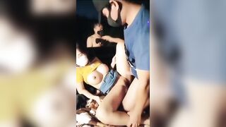 Filipina Outdoors Gang Bang