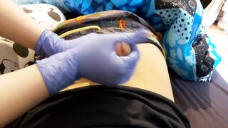 My Ex-Wife Quickly Helped me out with a Gloved Hand Job