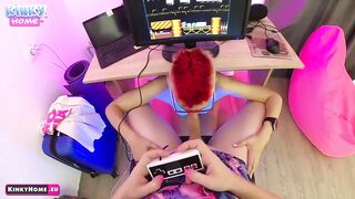 Cutie blows under the table while I play SNES. Adorable
