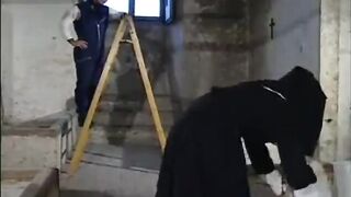 A Nun getting Boned inside Church