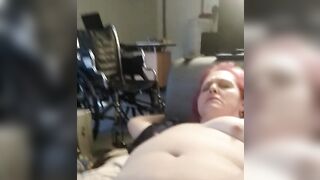 Old Amputee Instructed Exhibitionism
