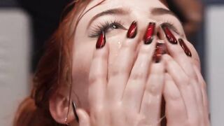 Nerd Girl's Locker Room Orgy - Group Blowjob Party