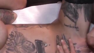 Big Boob Babe Calisti Gets Gang-Banged By The Inked Boys