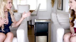 Lesbian Milf Seduces Teen with Older Photographer - Girl on girl action between teen & mature blonde