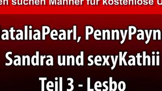 Four-way lesbian orgy featuring adult toys & beauty queen Kathi