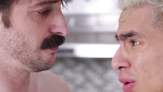 Angel Santana's Step-Daddy Fucks His Ass While Girlfriend Waiting Outside