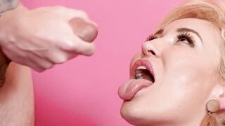 Step-Mother's Sloppy Deepthroat & Facial For StepSon In Live Sitcom