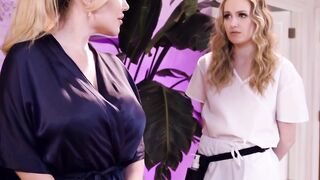 Savanna-Bond's Massage Parlor - Girlsway" or "Blowjob Queen Savana Bonds Gets Her Throat Fucked By Client In Office