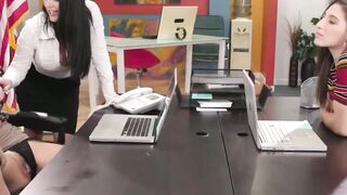 CEO'S Secret Stash - Office Sex with Angie & Abbellla Danger" or "Office Sluts Get Fucked By Their Bosses