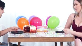 Sydney-Paige's Mom Gets A Sexual Treat For Her BD - POV Blowjob & Creampie