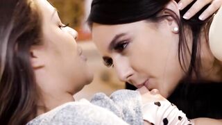 Lesbian Heaven - Two Hot Babes Sharing Intense Passion in Bed