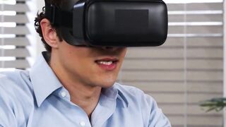 Virtual Reality - Busty MILF Victoria Vixen Riding A Virtual Dick And Fucks It Hard