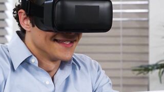 Virtual Reality - Busty MILF Victoria Vixen Riding A Virtual Dick And Fucks It Hard