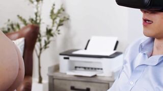 Virtual Reality - Busty MILF Victoria Vixen Riding A Virtual Dick And Fucks It Hard