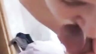 Teenage Cutie Loves to Suck - Homemade POV BJ with Facial
