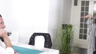 Dark-Haired Vixen's Passionate Plea For More Sex With Her Older Lover