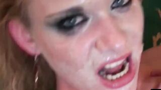 British Beauty Passionate Hardcore Sex with Big Boobs - Choking & Facial